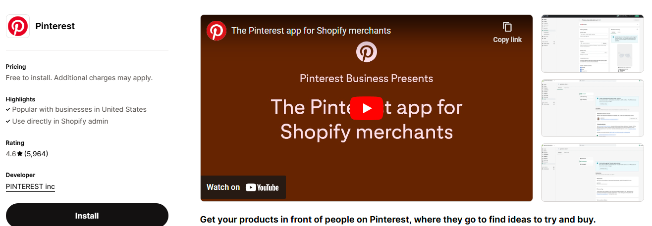 The Pinterest Shopify App Overview